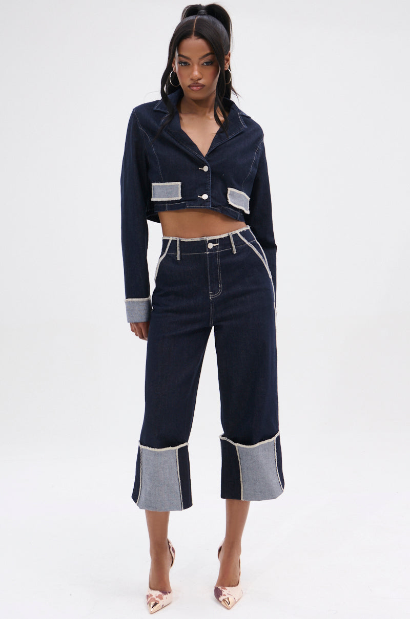 LOCKED UP DENIM BLAZER