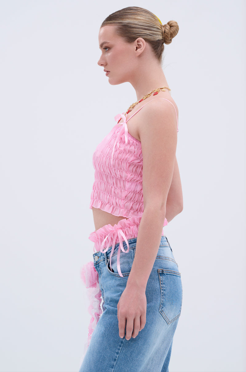 CALL ME RUCHED BOW TANK