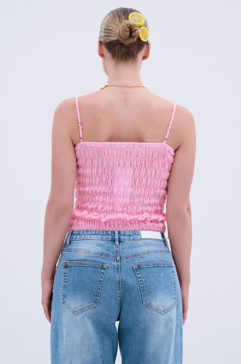 CALL ME RUCHED BOW TANK