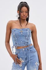 FEELING GRATEFUL RHINESTONE CORSET