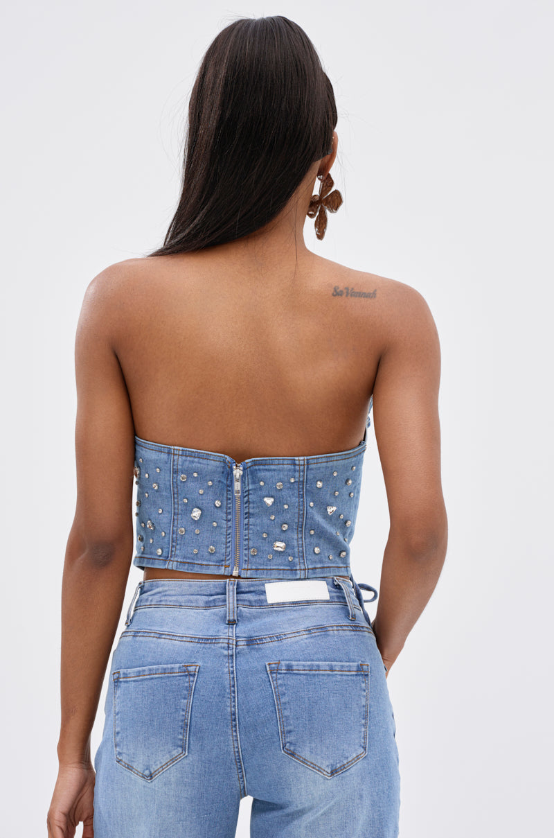 FEELING GRATEFUL RHINESTONE CORSET