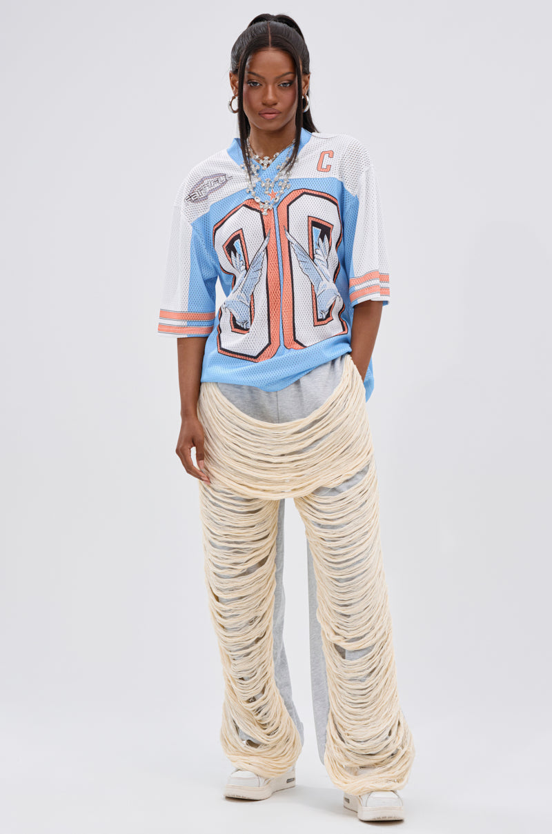 CRAZY LADY DISTRESSED JOGGER