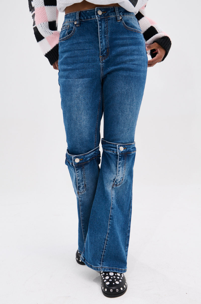 LIE TO ME EXPOSED KNEE DENIM JEANS
