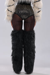 COOLEST GIRL ON THE BLOCK MESH HOT SHORT WITH STUDS