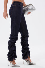 GET CRAZY RUCHED DENIM PANT