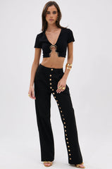 BUTTONED UP STRAIGHT LEG PANT