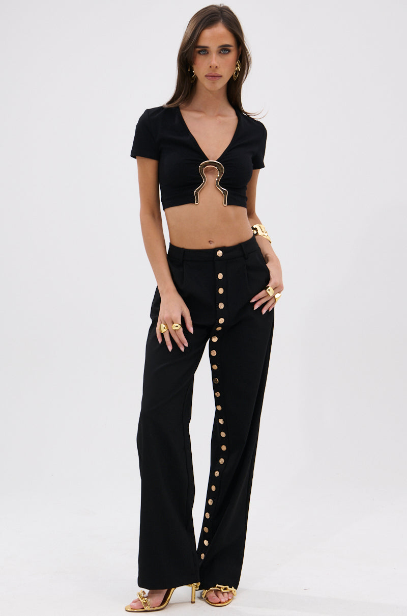 BUTTONED UP STRAIGHT LEG PANT