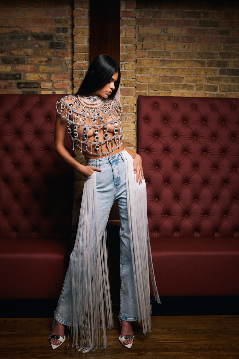 FLYING AWAY FRINGE DENIM