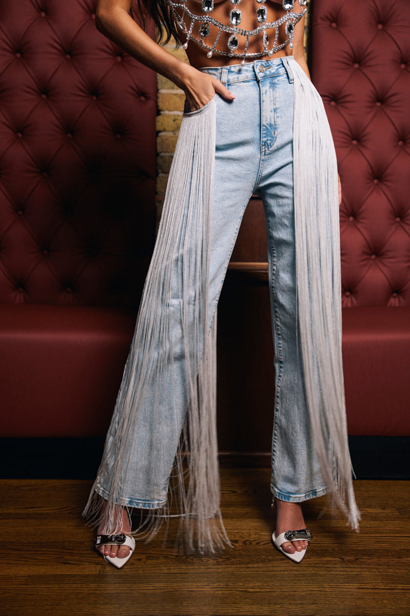 FLYING AWAY FRINGE DENIM