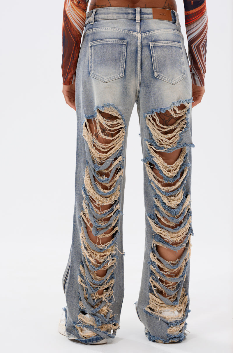 REAL TALK DISTRESSED JEANS