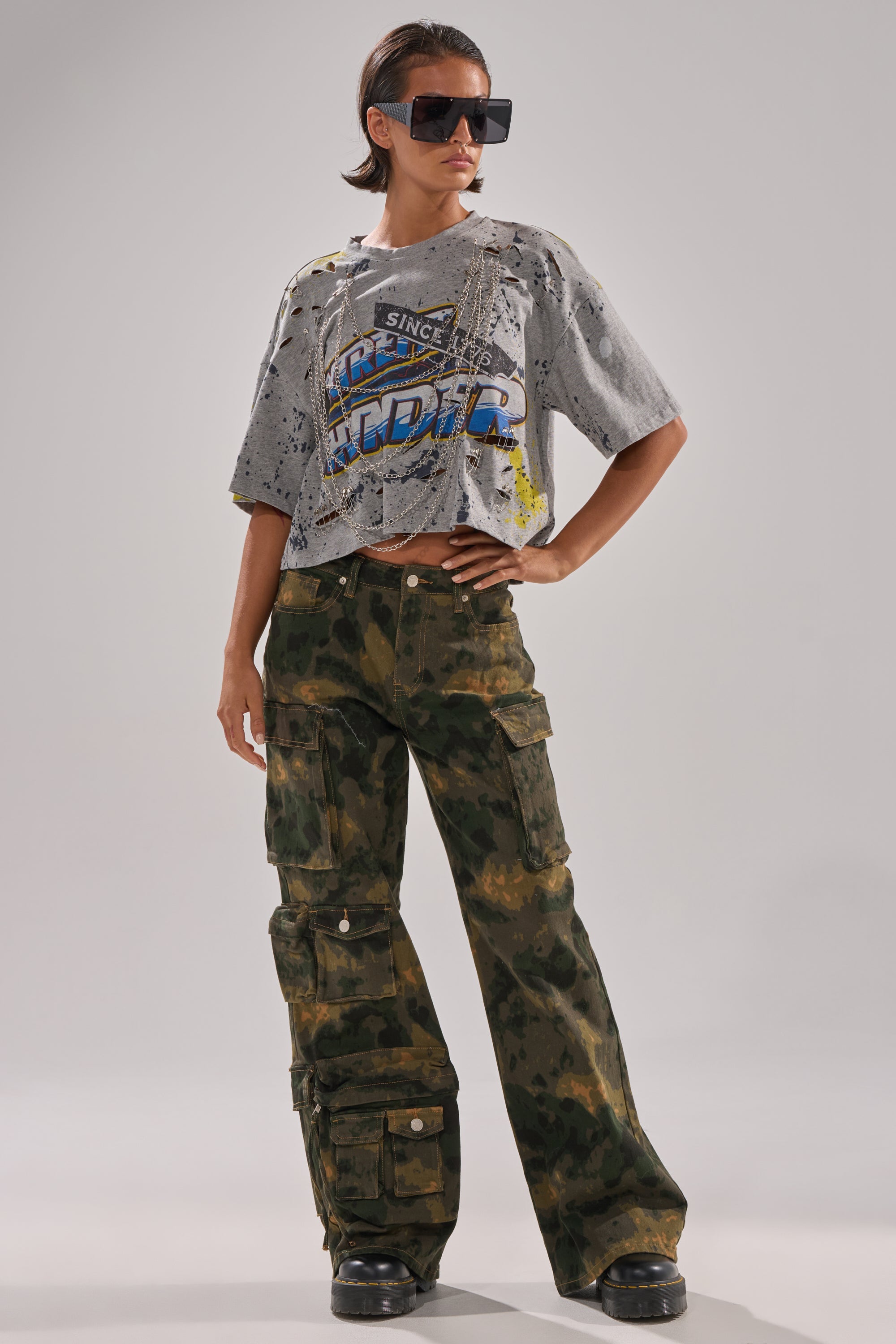 WASHED UP CARGO CAMO PANT