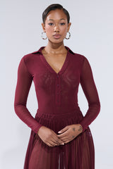 ON FIRE MESH BODYSUIT