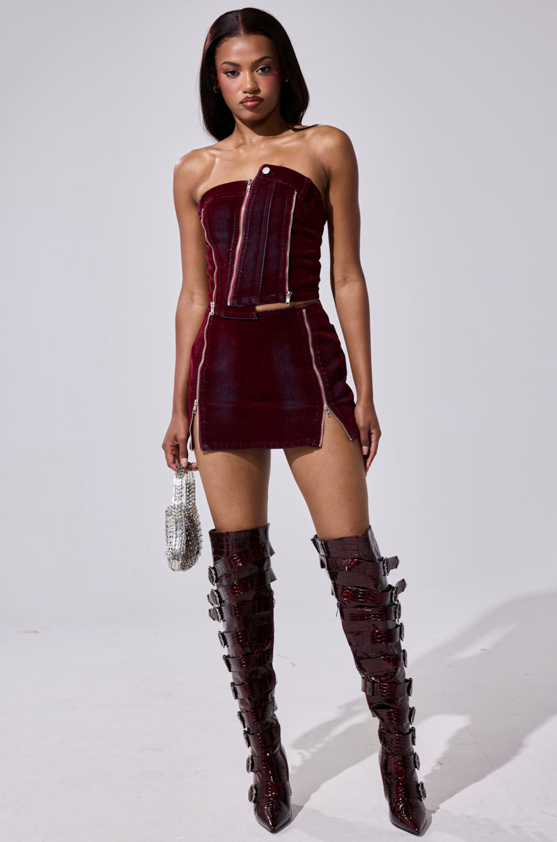 ASYMMETRIC ZIP CORSET