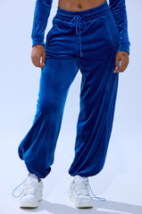 ELECTRIC BLUES WIDE LEG JOGGER