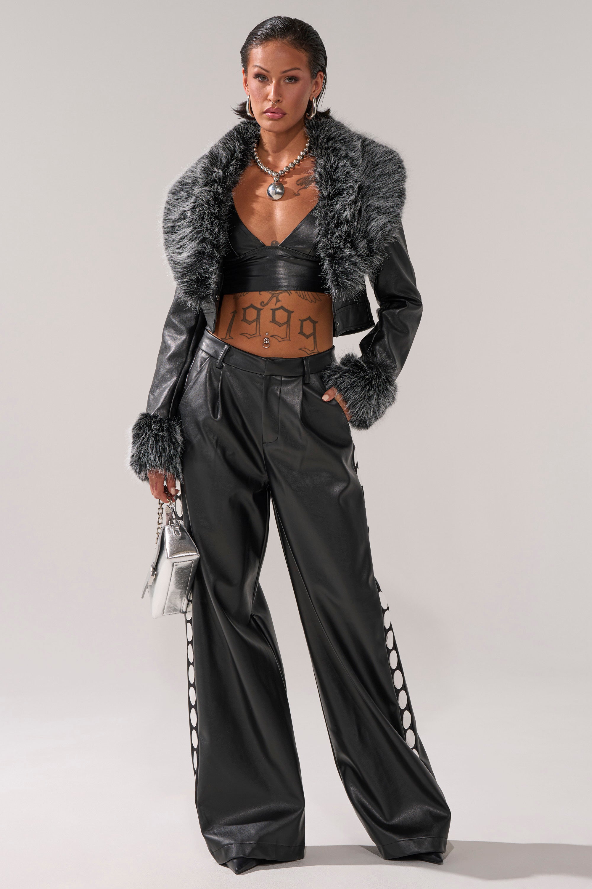 TIME AFTER TIME FAUX LEATHER TROUSER