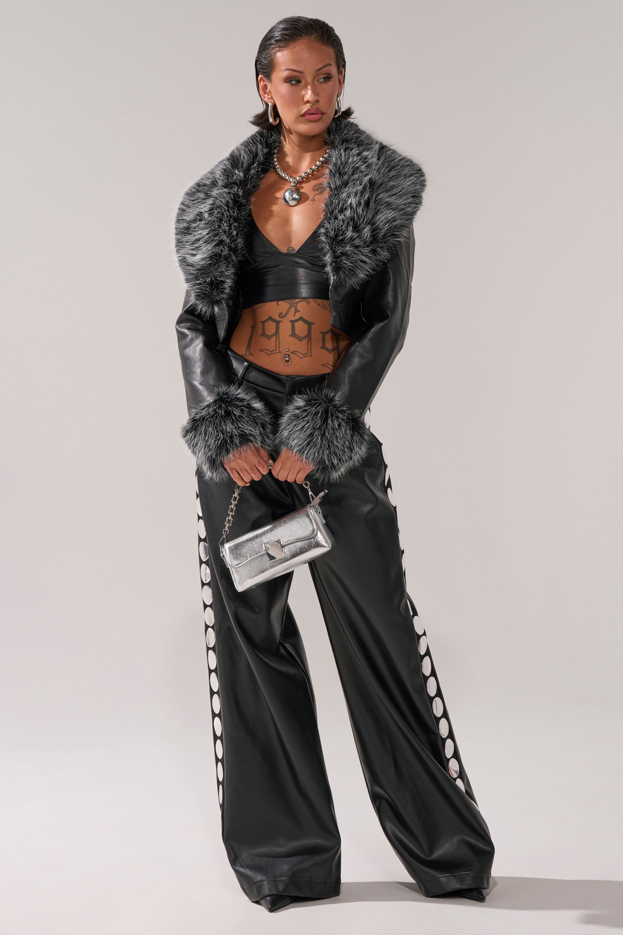 TIME AFTER TIME FAUX LEATHER TROUSER