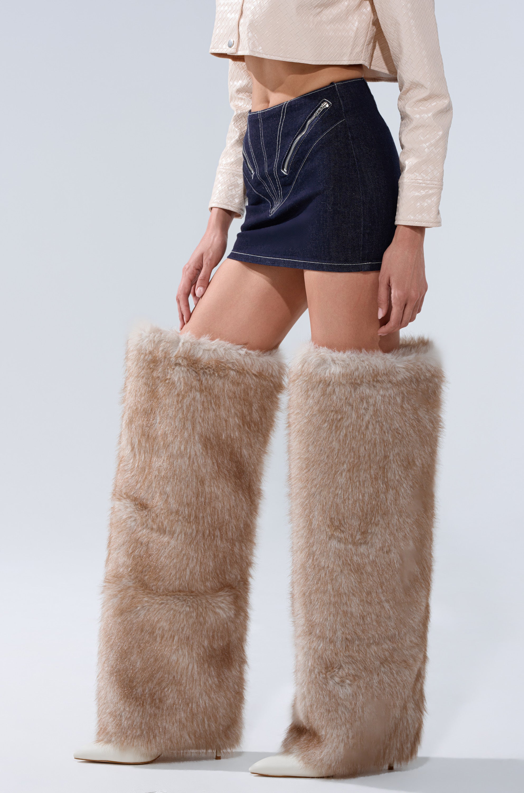 ZIP ME UP DENIM MINI SKIRT