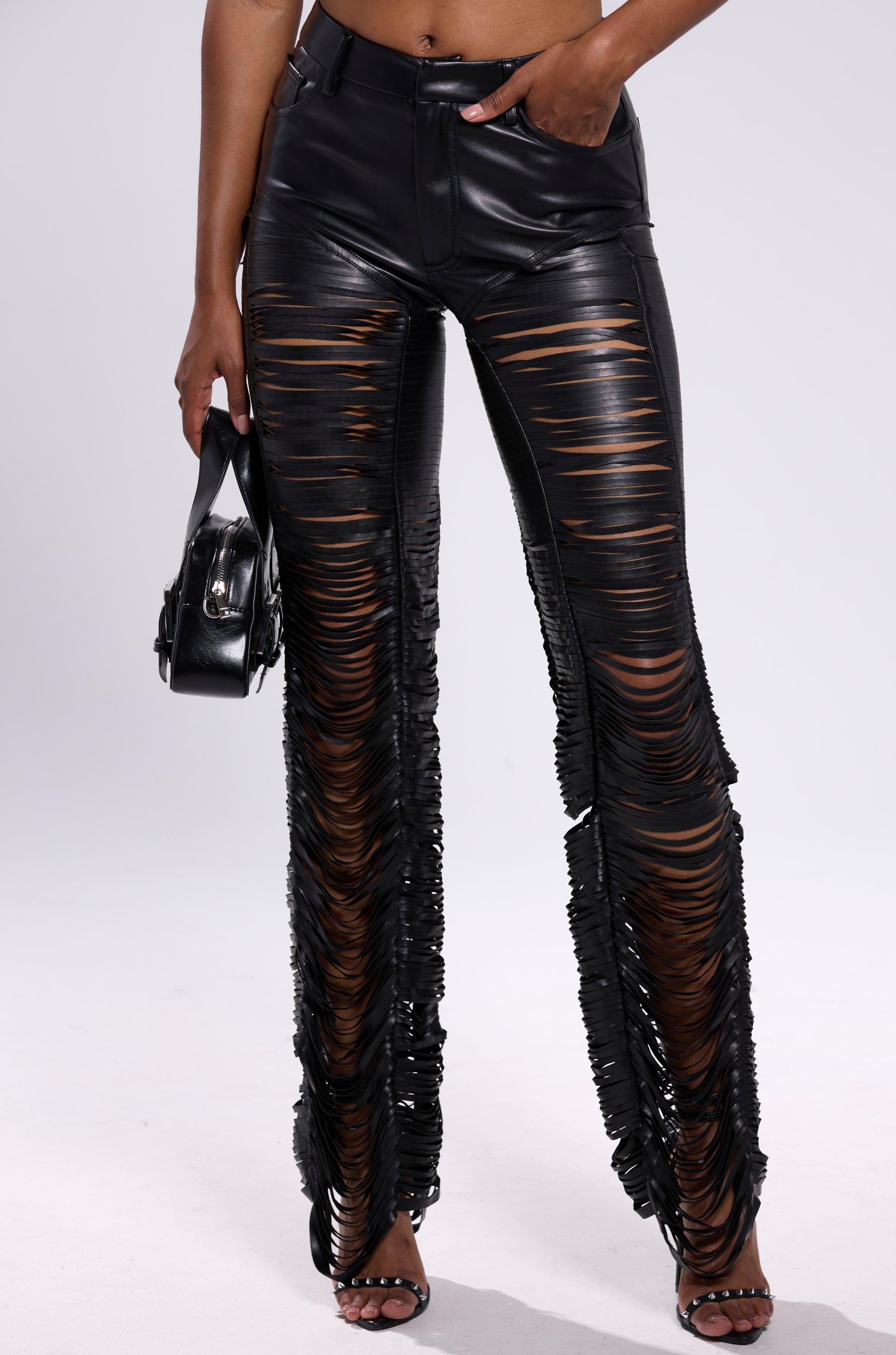 SAME OL' MISTAKES DISTRESSED LEATHER PANT
