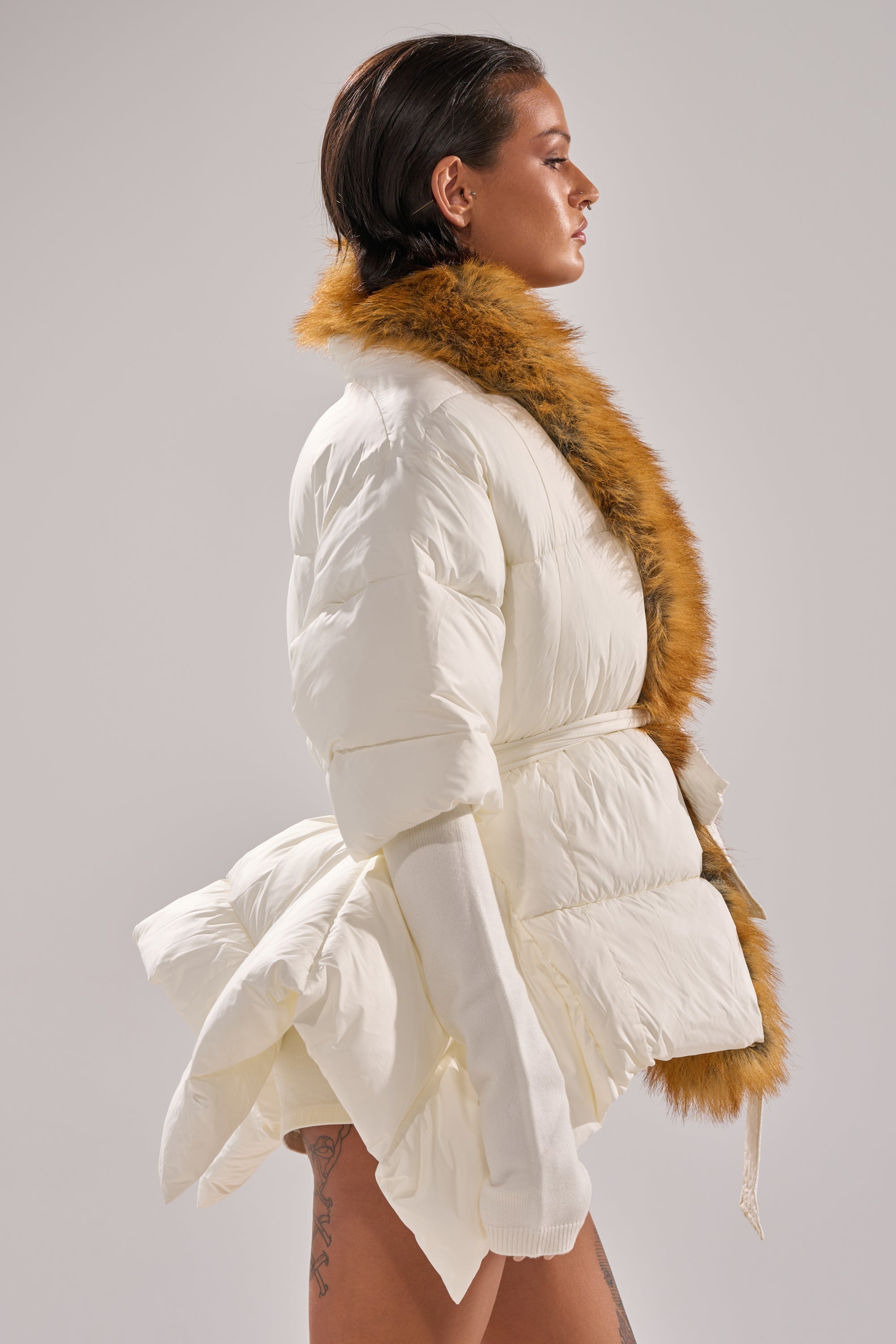 TALK TO ME NICE FUR TRIM PUFFER