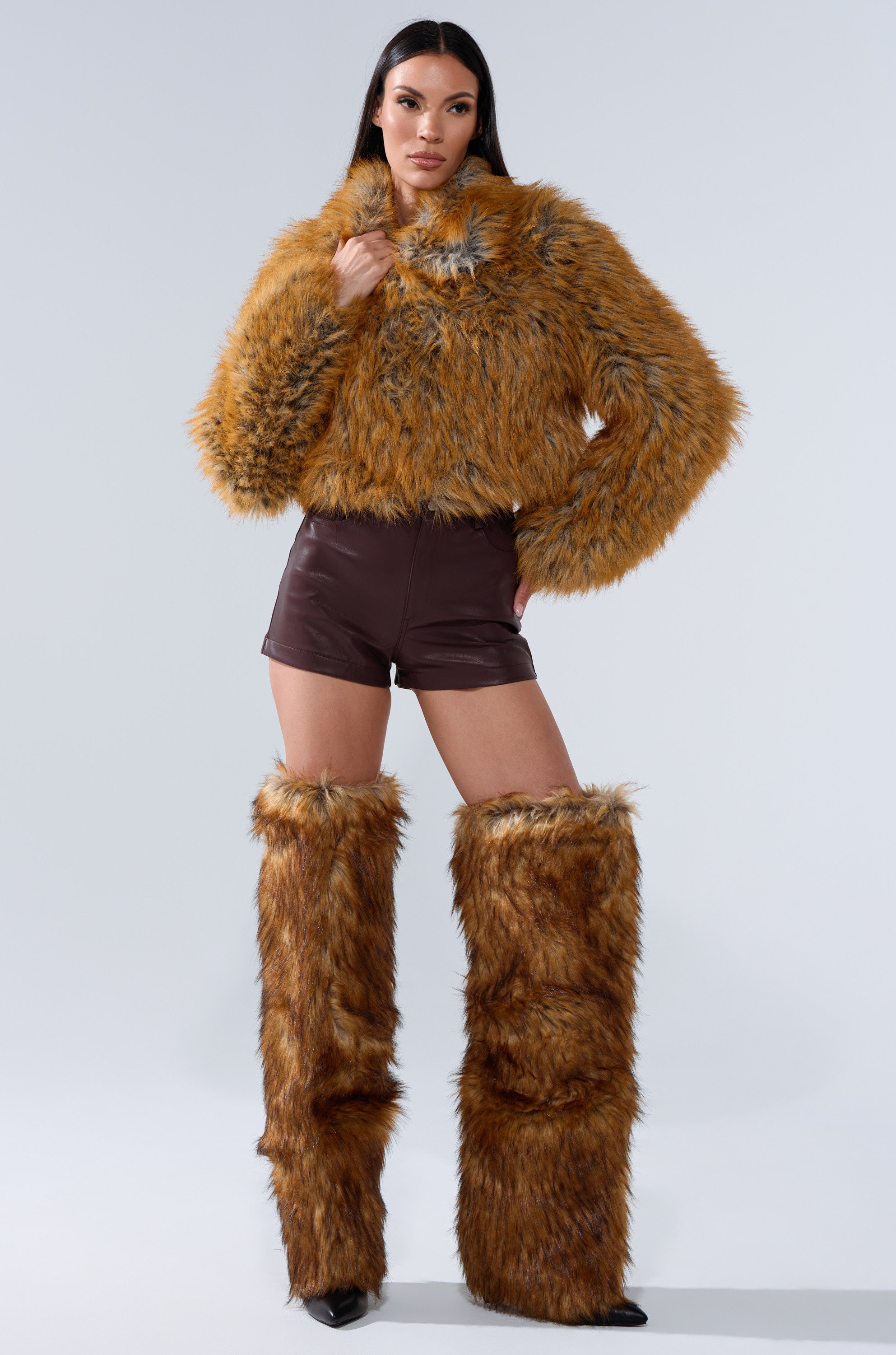 LAY LOW FAUX FUR BOMBER