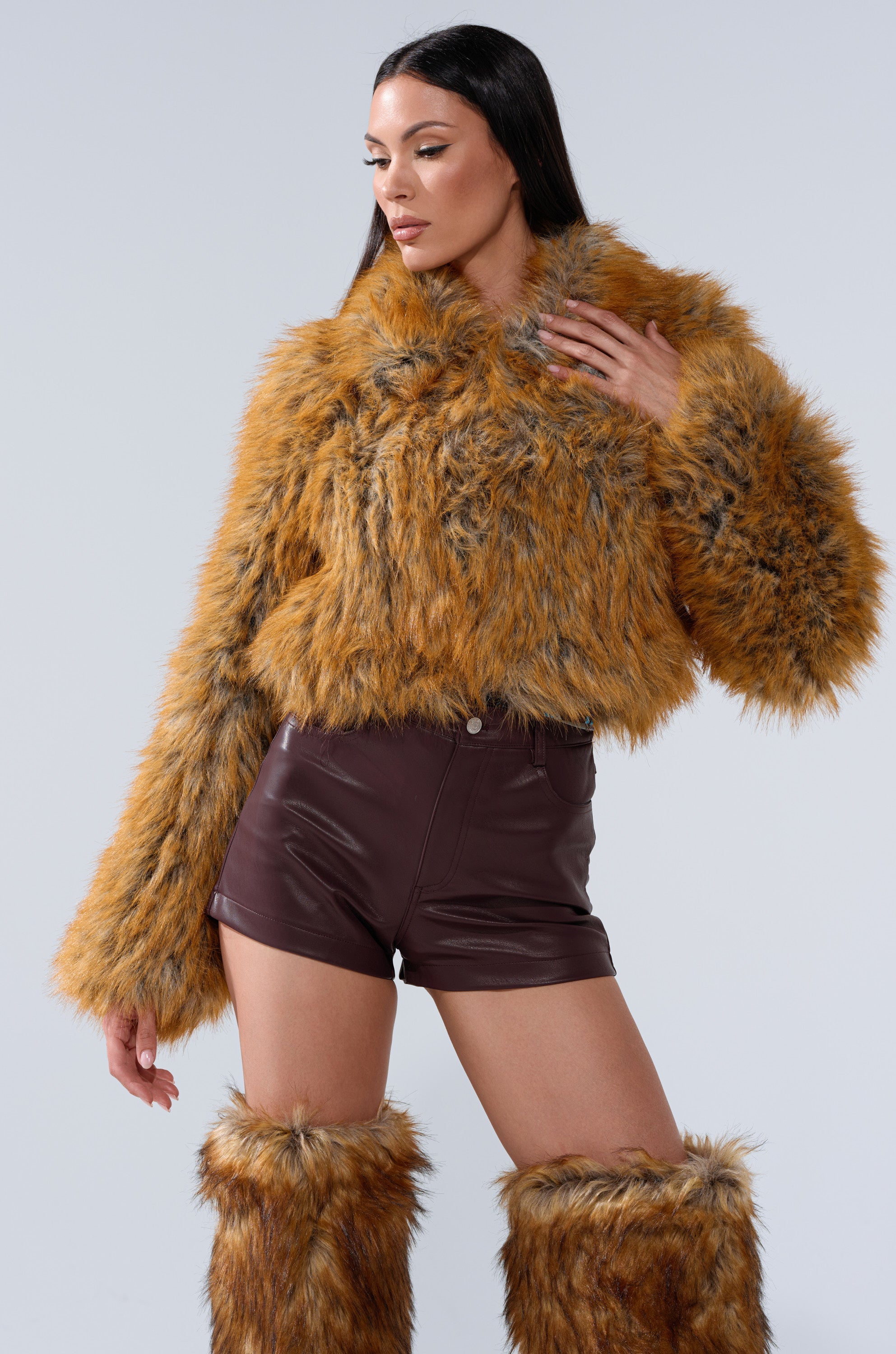 LAY LOW FAUX FUR BOMBER