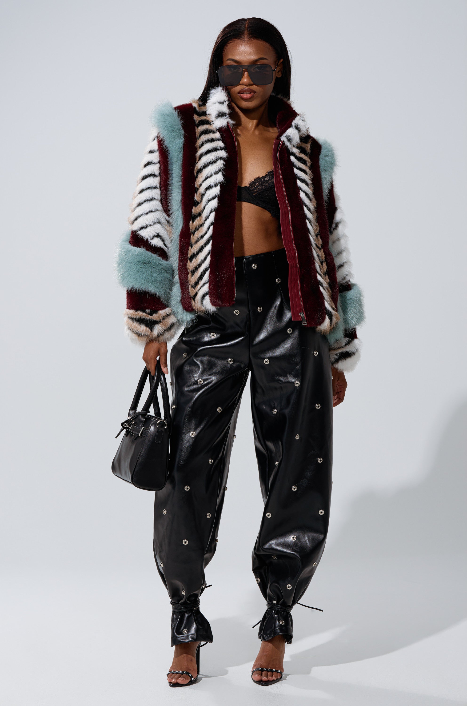 HAVE IT ALL PANELED FUR COAT