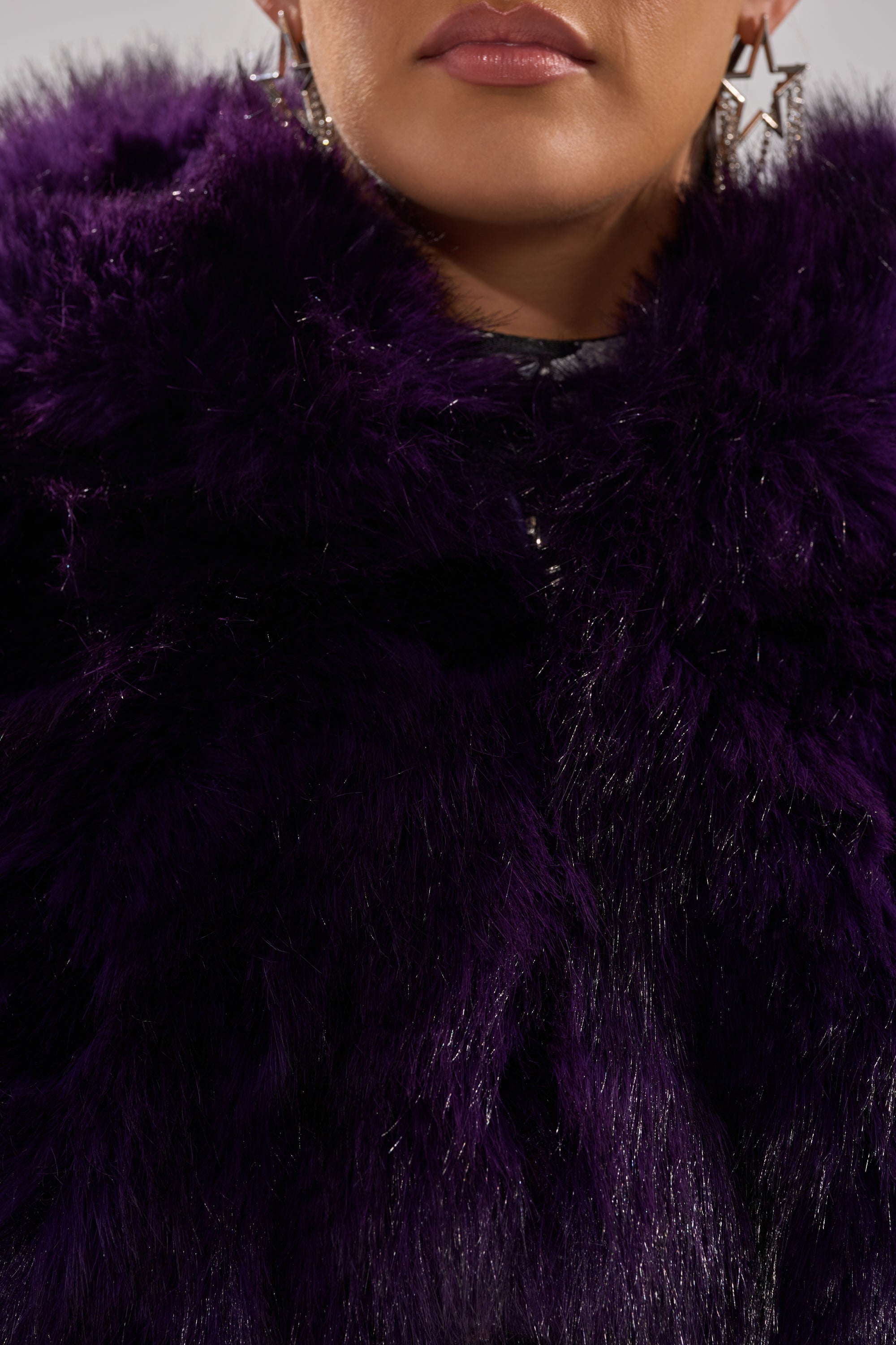 JUST A FLING CROPPED FAUX FUR