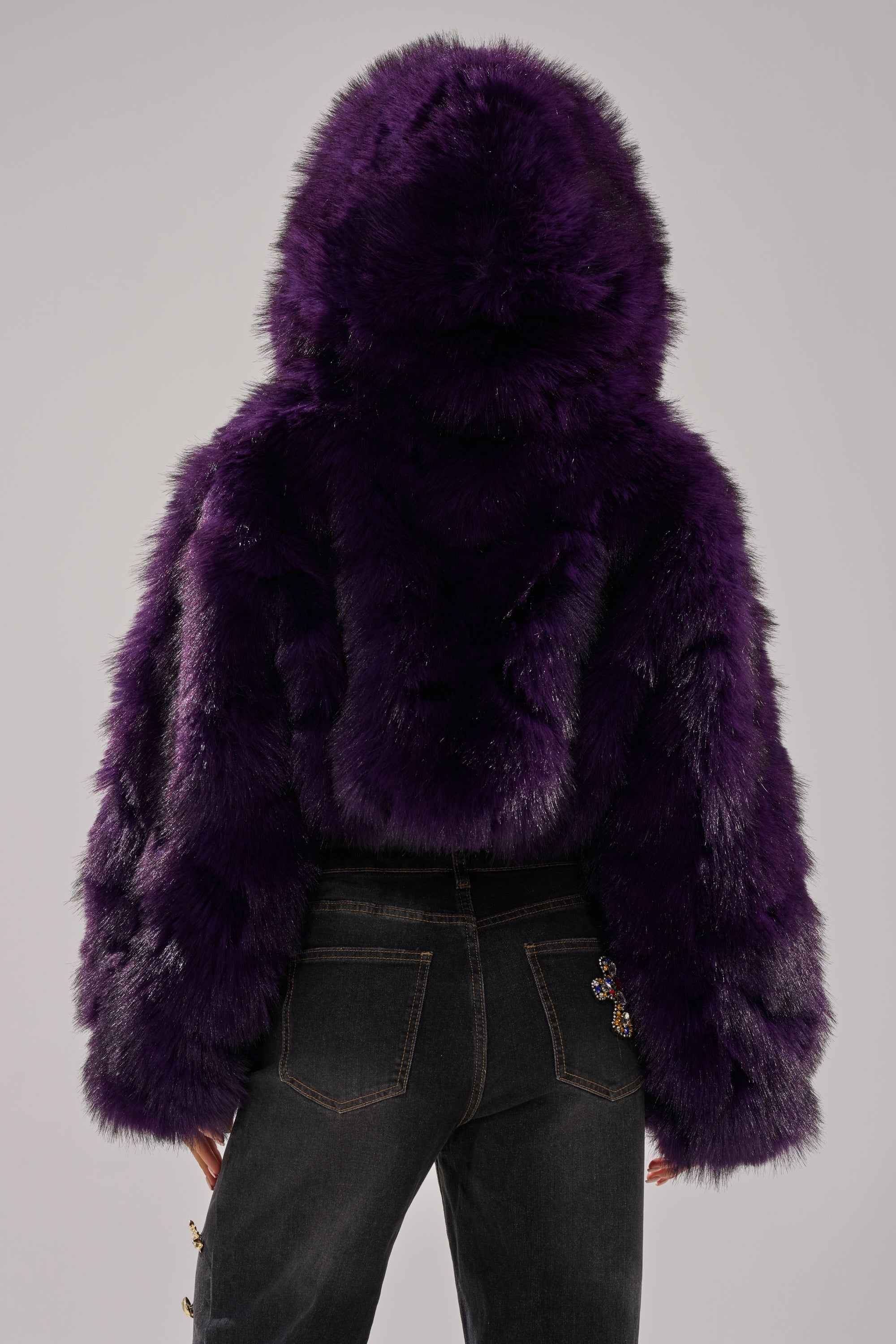JUST A FLING CROPPED FAUX FUR