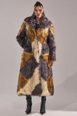 NOTRE DAME FAUX FUR COAT