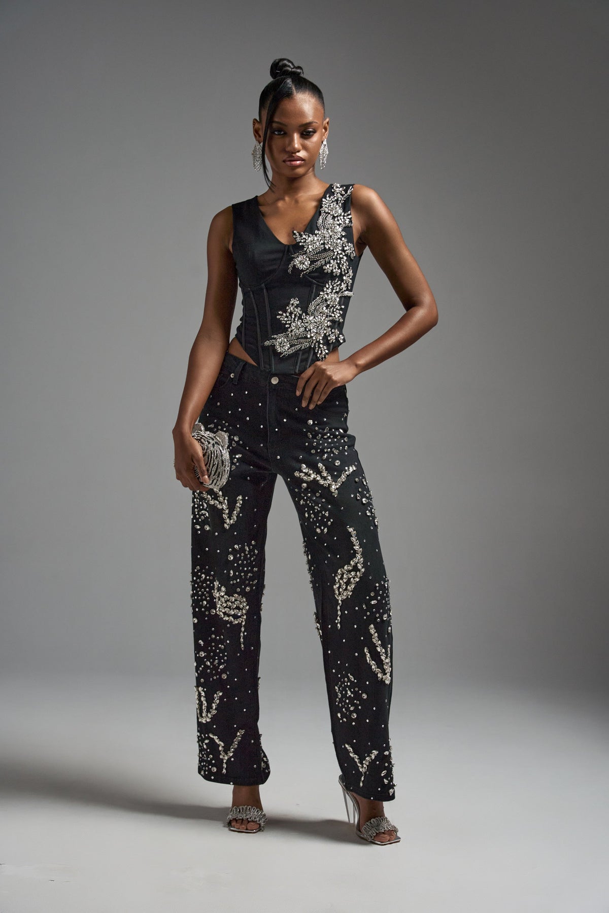 GIVE IT TO ME BABY EMBELLISHED DENIM