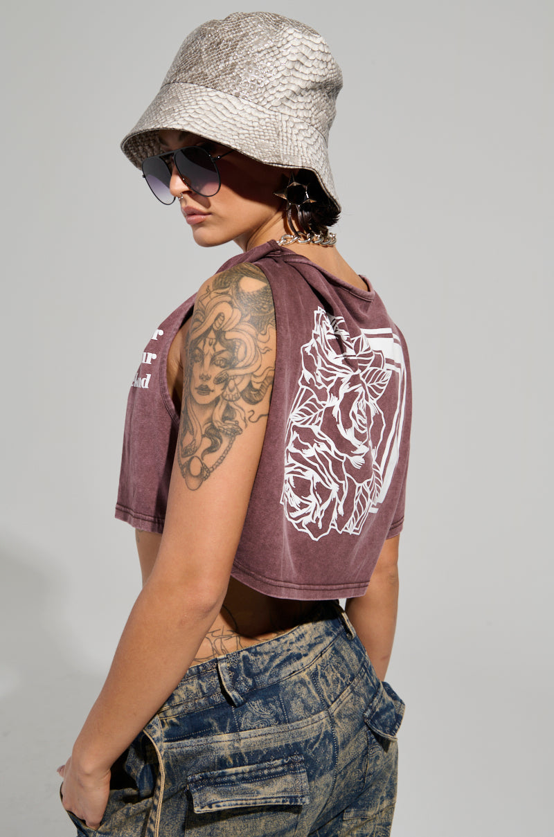 BLOCK HIS NUMBER CROPPED T-SHIRT