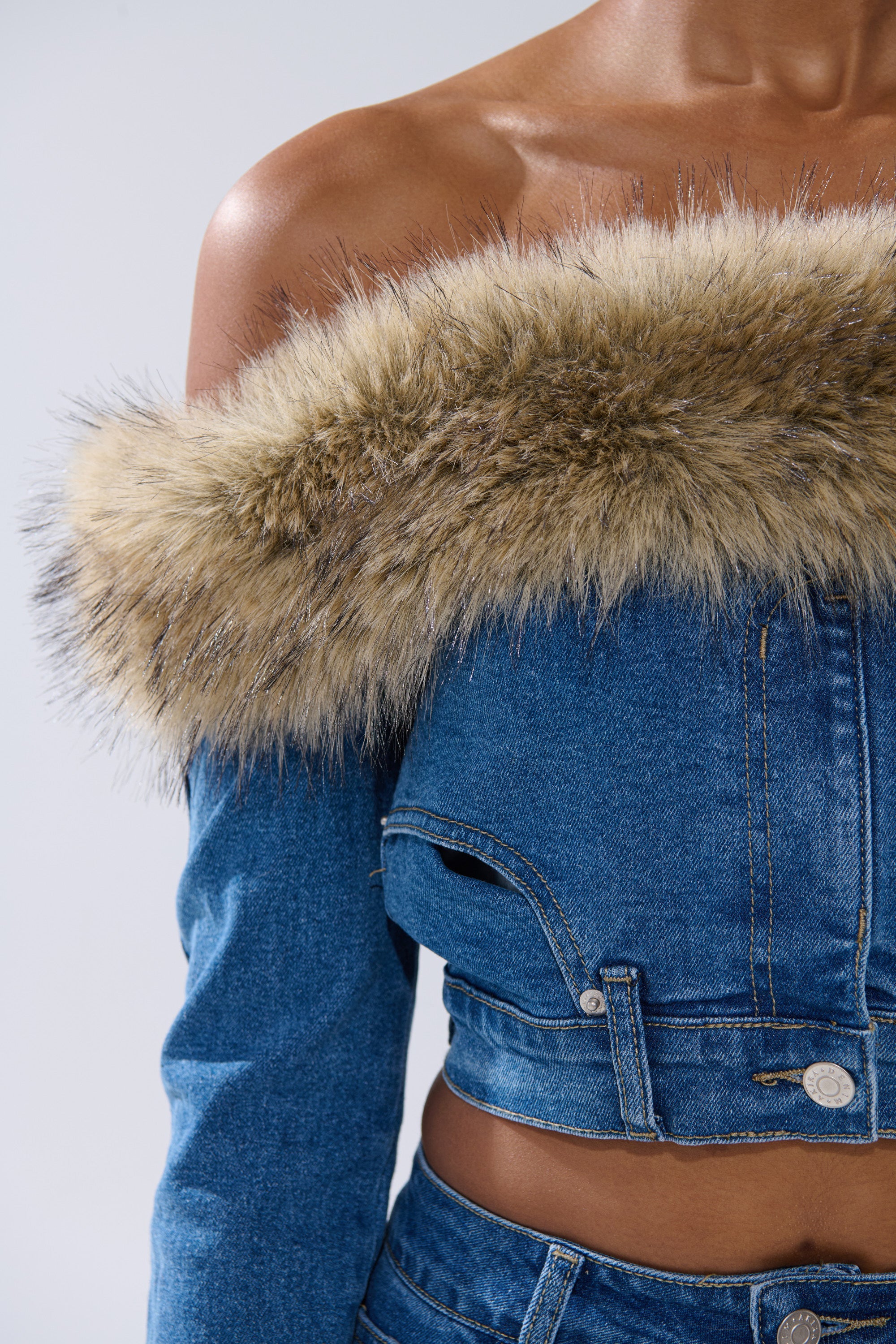 FLUFFY OFF THE SHOULDER LONG SLEEVE TOP