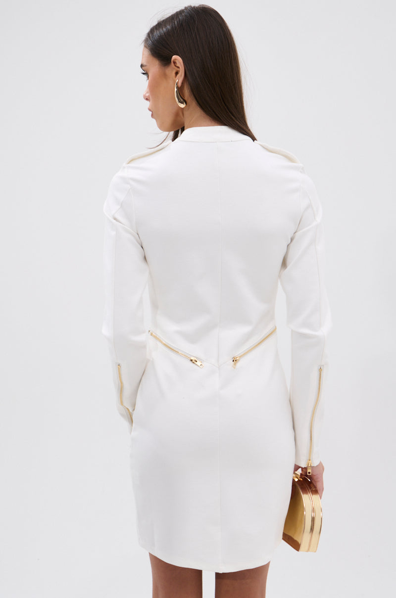 ZIP ME UP KNIT MINI DRESS