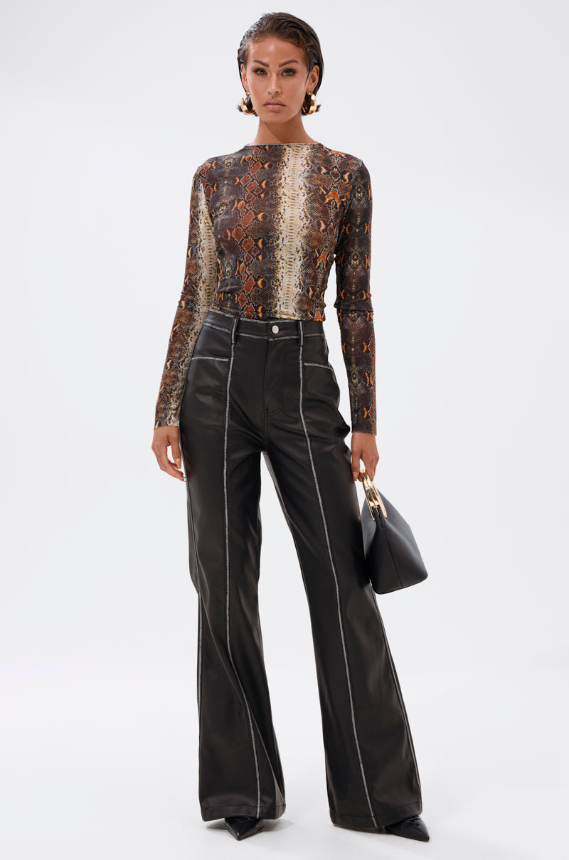 SNAKE VIBES MESH TOP