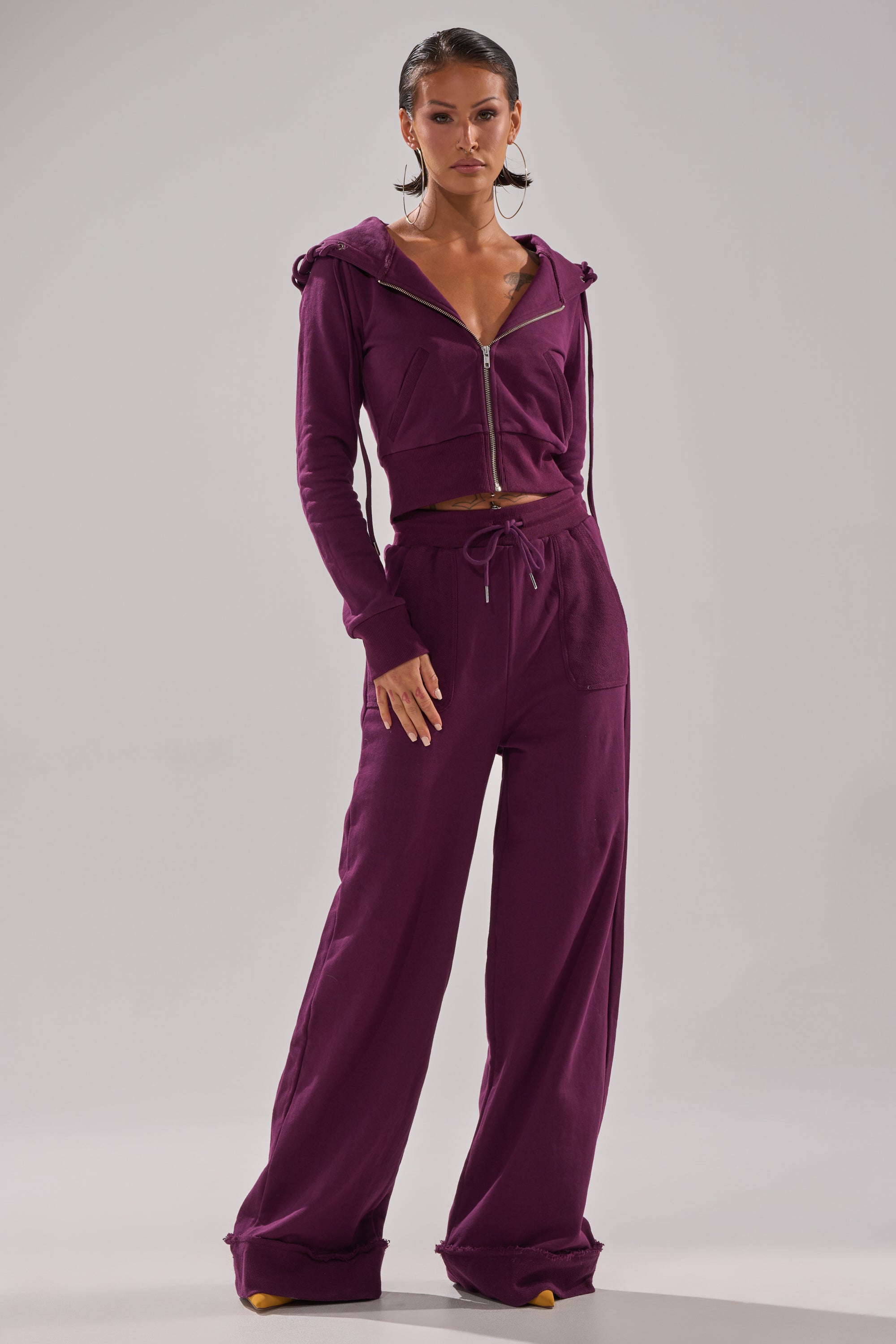 SHE'S GONE, YOU'RE FINE WIDE LEG JOGGER