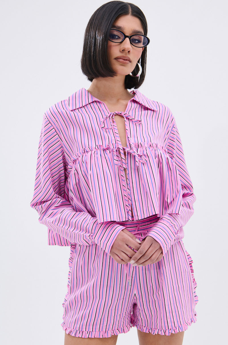 TAKE ME TO IBIZA TIE FRONT TOP