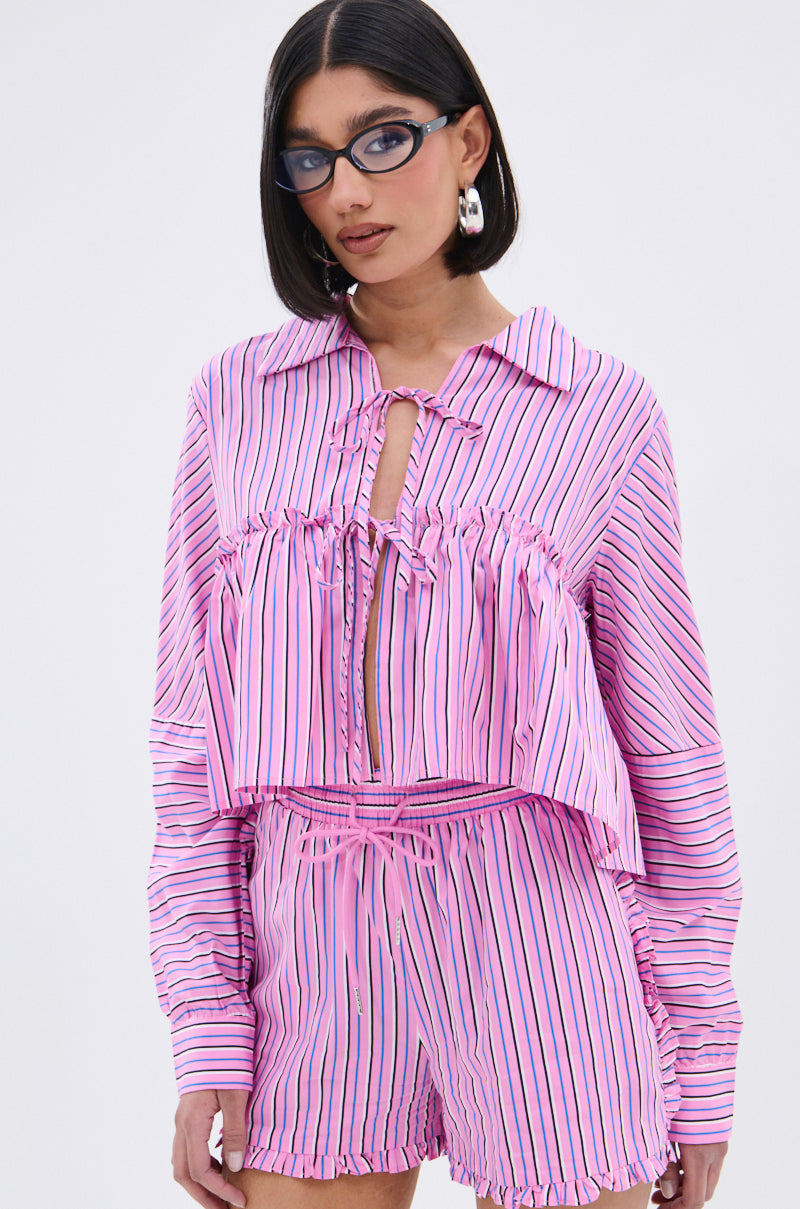 TAKE ME TO IBIZA TIE FRONT TOP