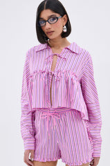 TAKE ME TO IBIZA TIE FRONT TOP