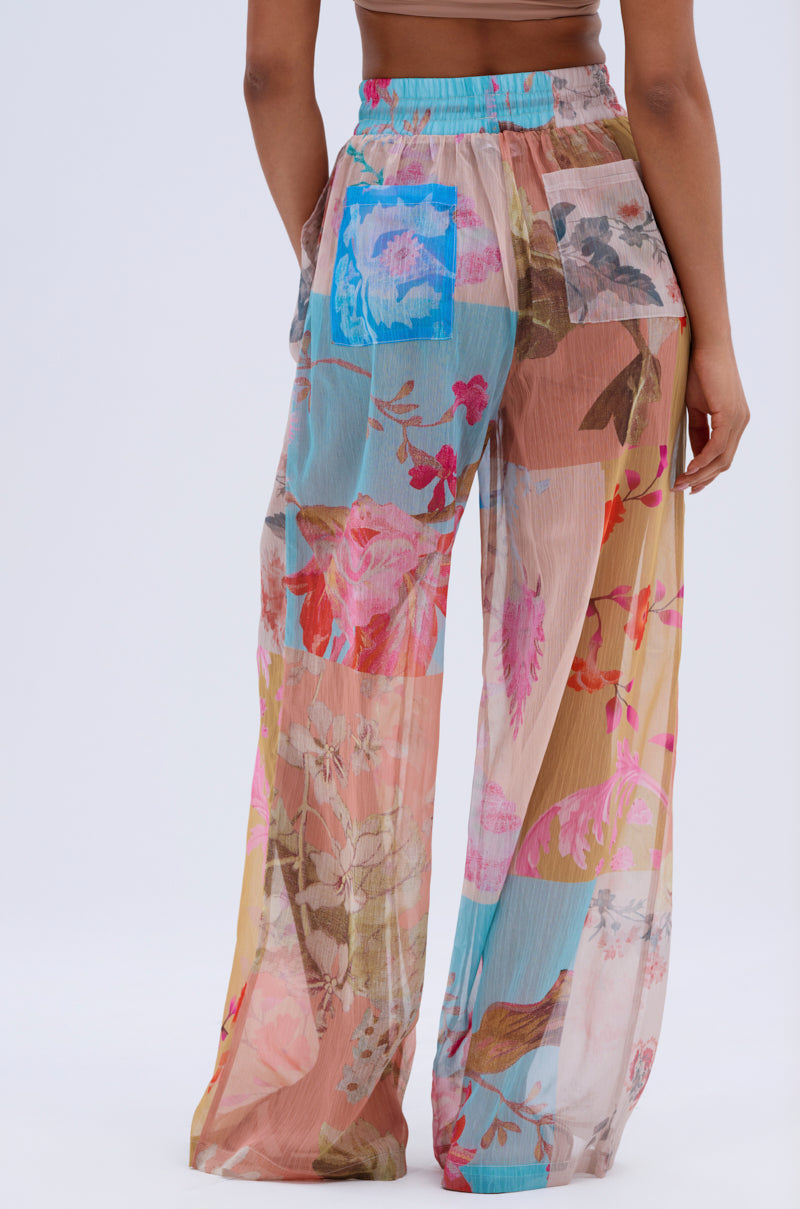 LILY CHIFFON WIDE LEG PANT