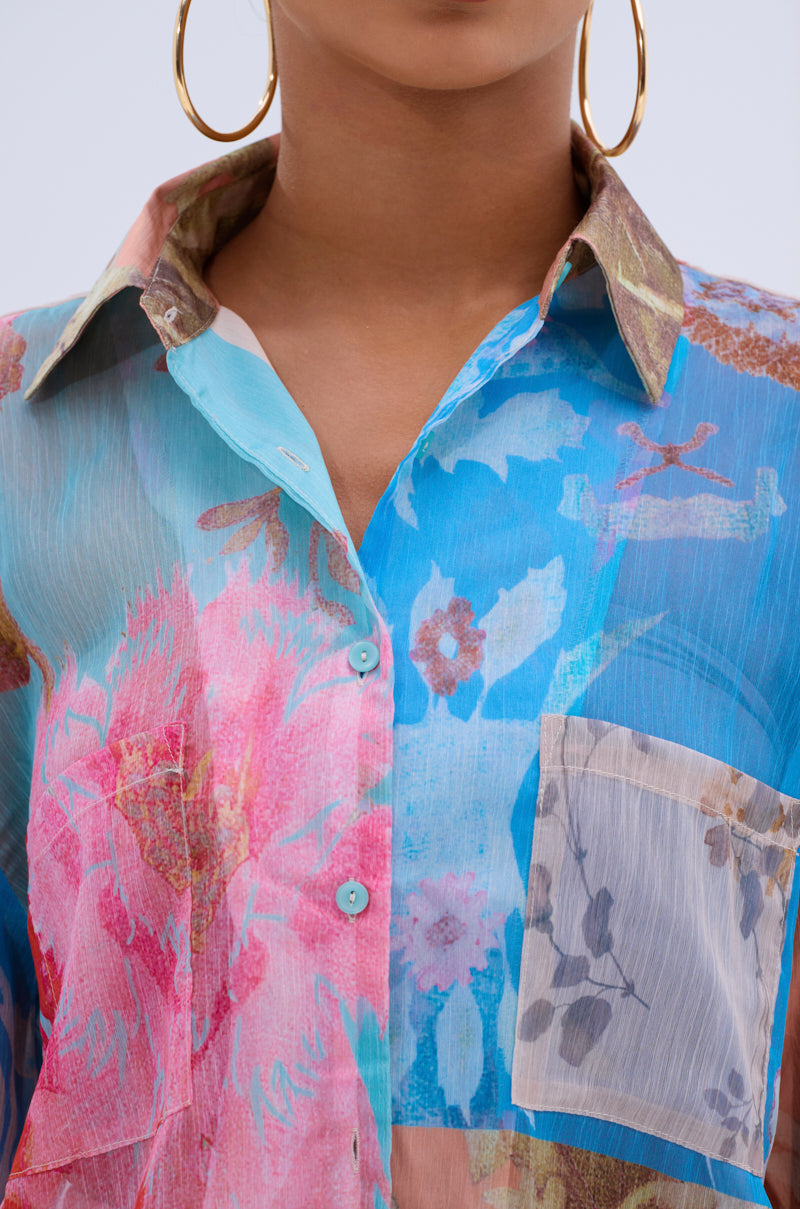 LILY CHIFFON BUTTON DOWN TOP