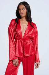 HOLD ONTO ME TIE FRONT BLOUSE