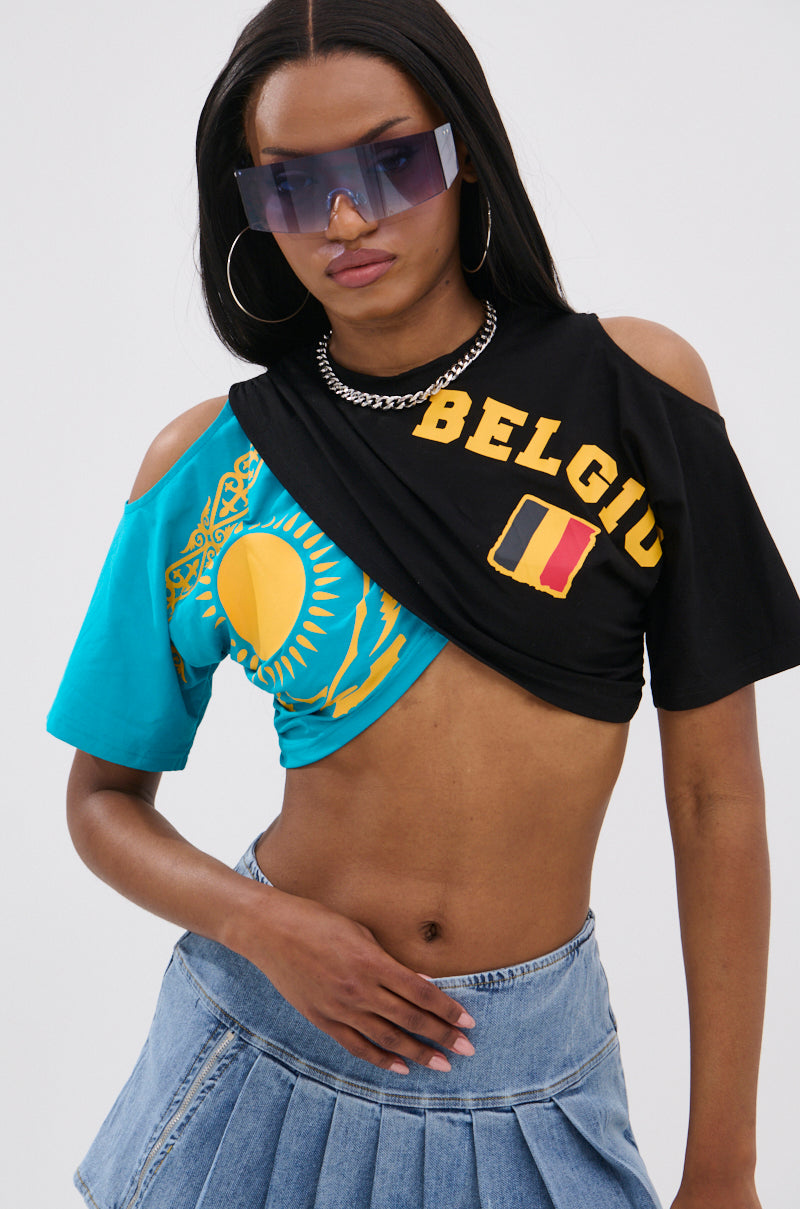 JET SETTER COMBINED CROPPED TEE