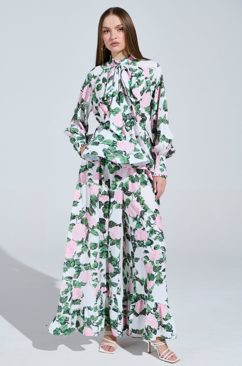 DIANE FLORAL PEPLUM BLOUSE