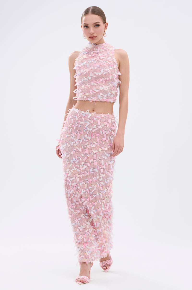 WILD AND FREE FRINGE MAXI SKIRT