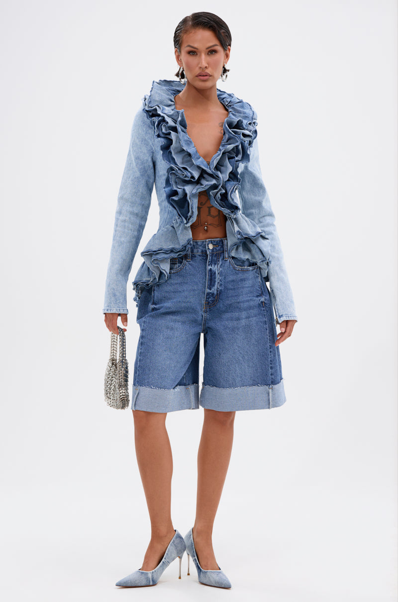 WILD WEST RUFFLE DETAIL BLOUSE