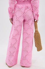 JORDAN EYELET PALAZZO PANT
