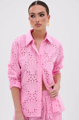 JORDAN EYELET BUTTON DOWN TOP