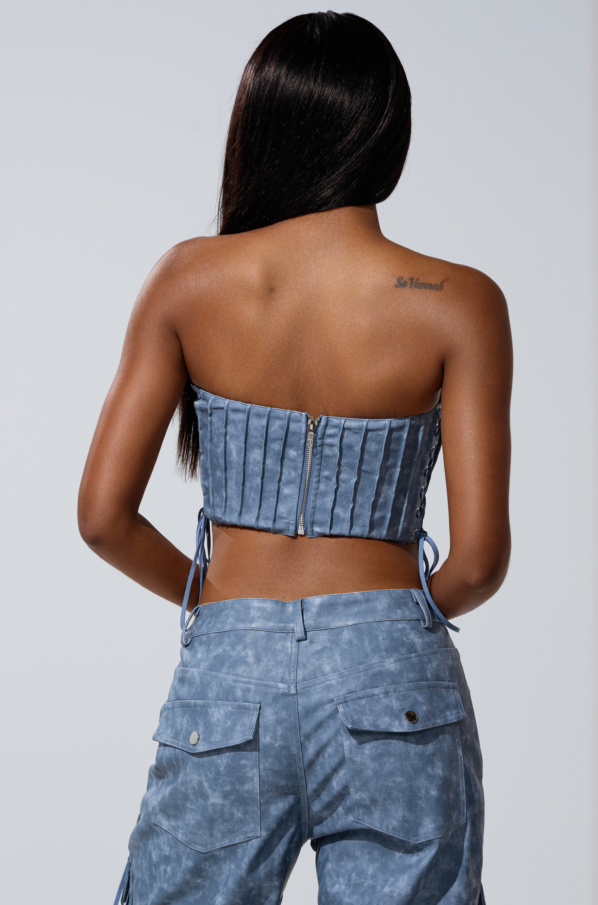 ALL AROUND THE CITY PU CORSET