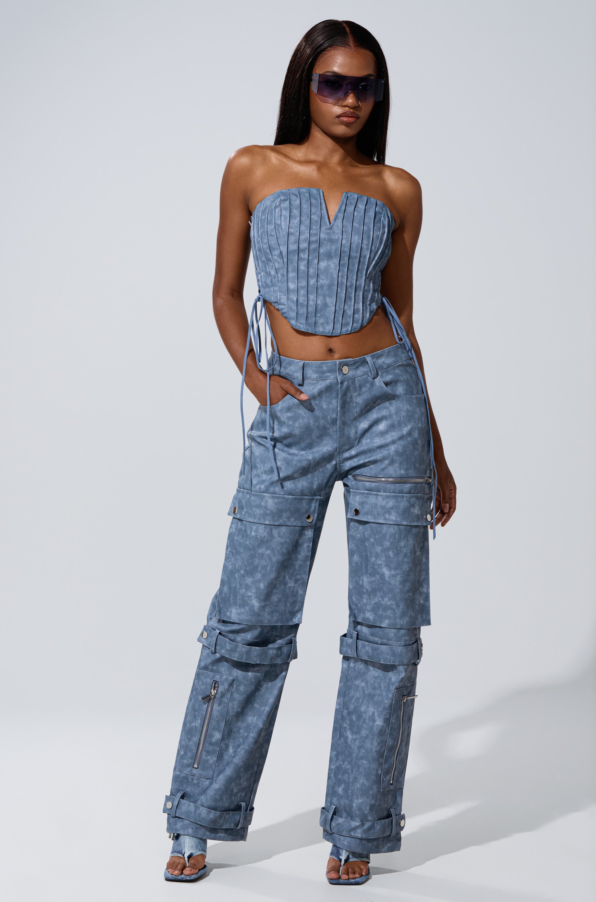 ALL AROUND THE CITY PU CORSET