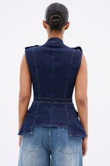 UMI STRETCH DENIM TOP
